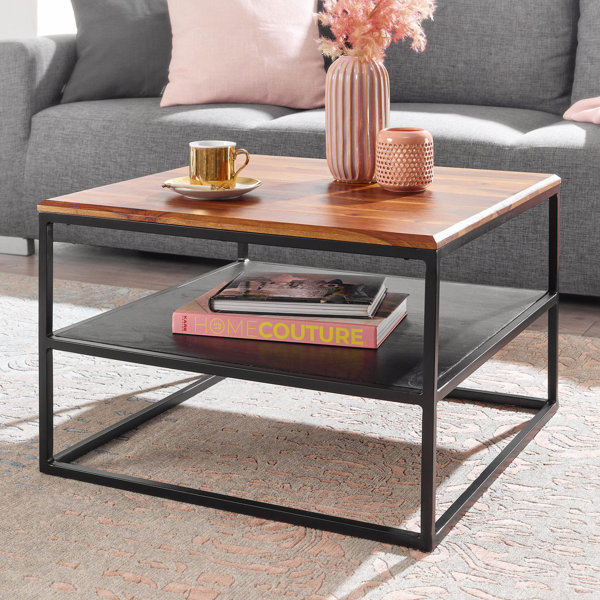 Borough Wharf Fordville Solid Wood Frame Coffee Table with Storage